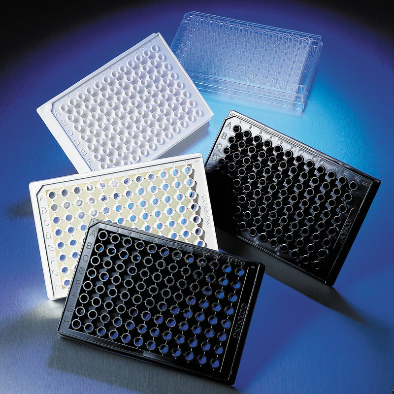 Corning 96-well Solid White Flat Bottom Polystyrene TC-treated Microplates, 25 per bag, without Lid, Sterile