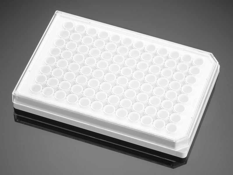 Corning Falcon 96-well White Flat Bottom TC-treated Microtest Assay Microplate, with Lid, Sterile