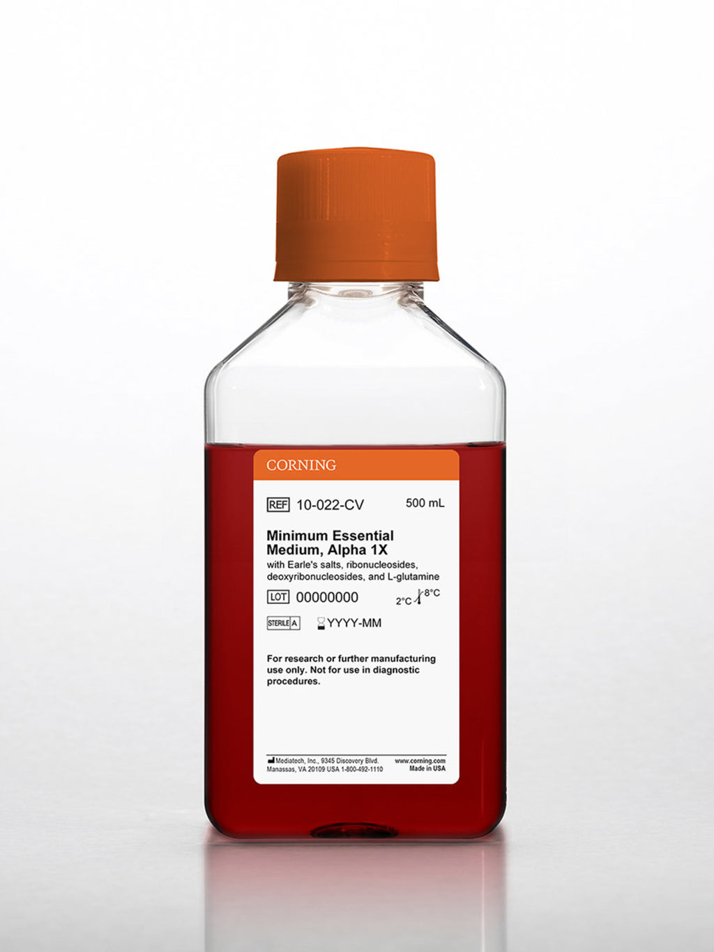 Minimum Essential Medium Powder Corning 500 mL MEM (Minimum Essential Medium) Alpha Medium