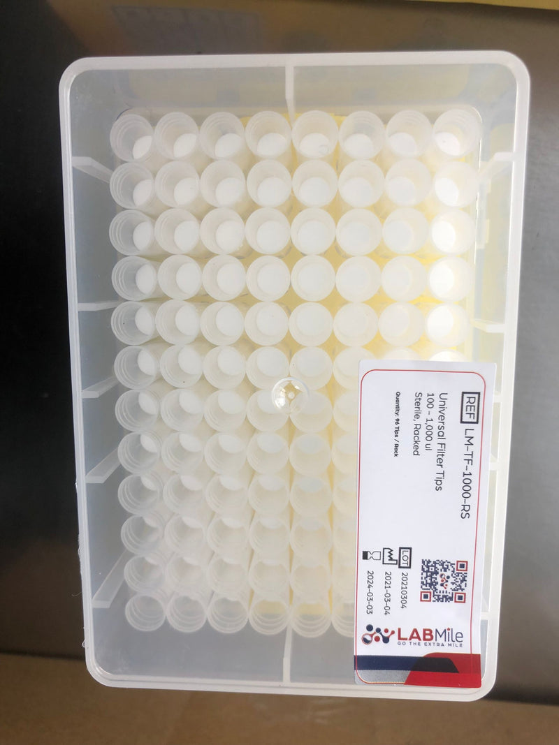 LabMile Scientific Universal Filter Tips, Sterile, Racked